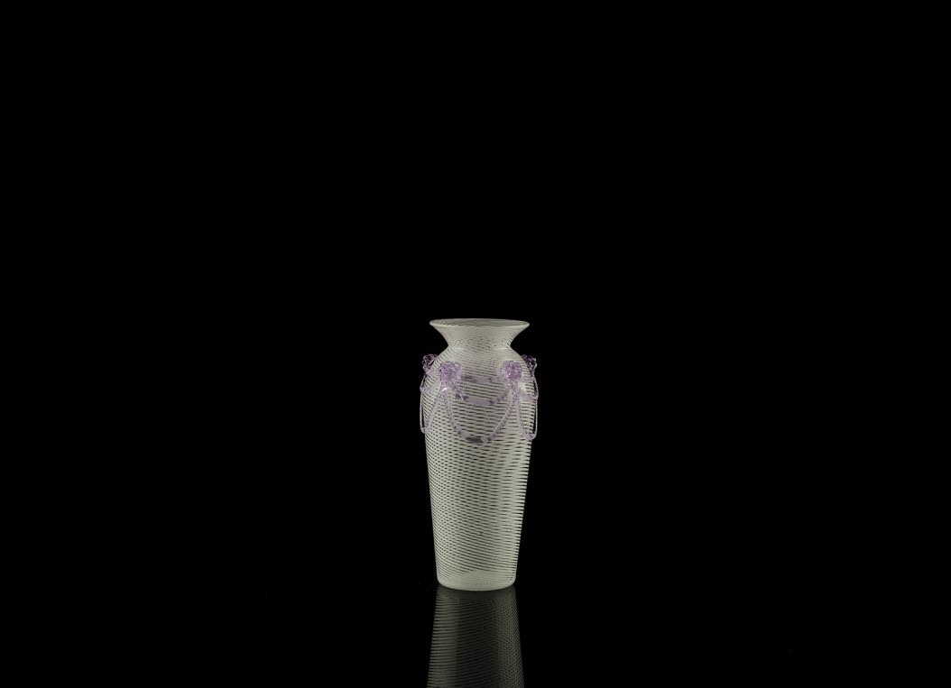 Small vase festooned A - Purple