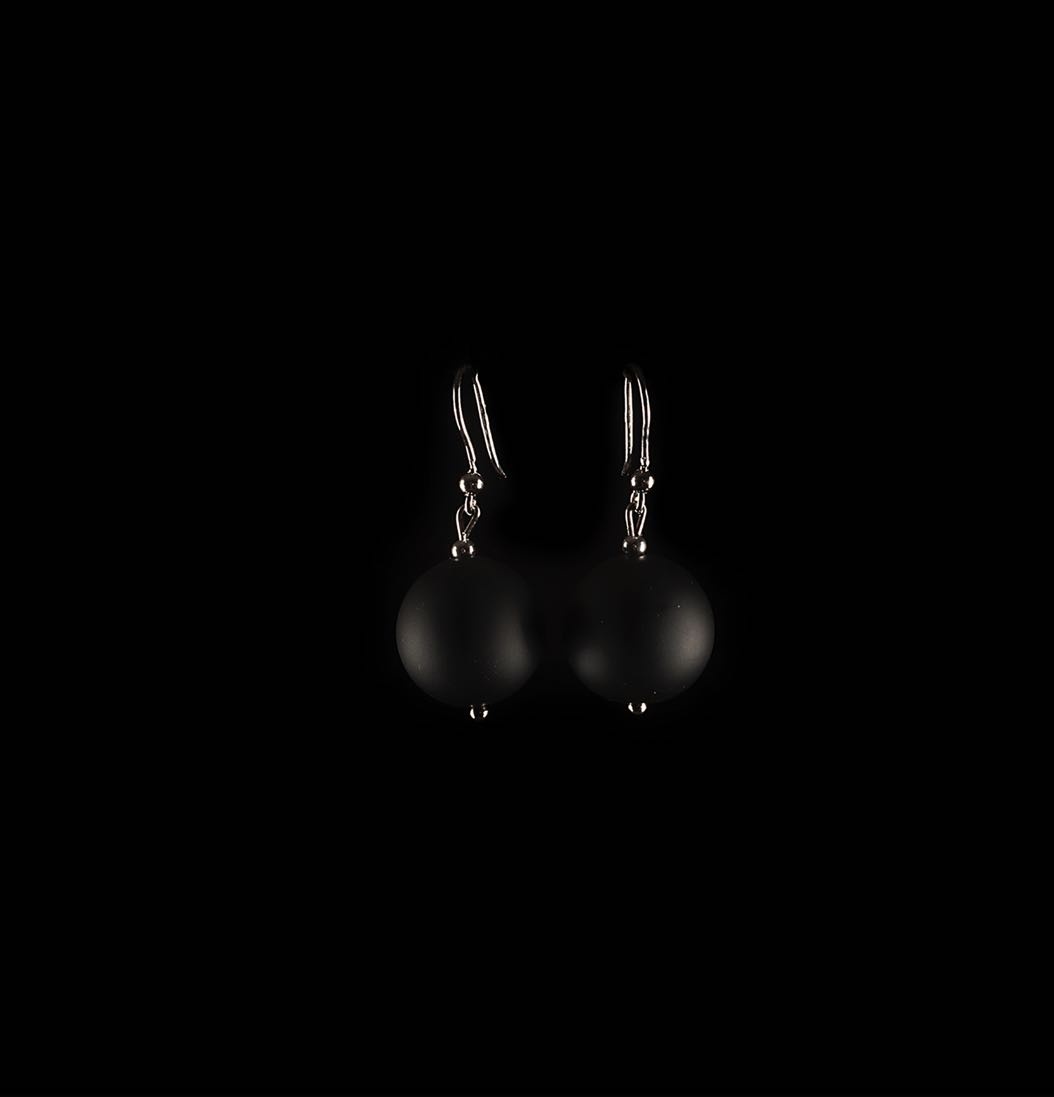 Earrings Black-sat