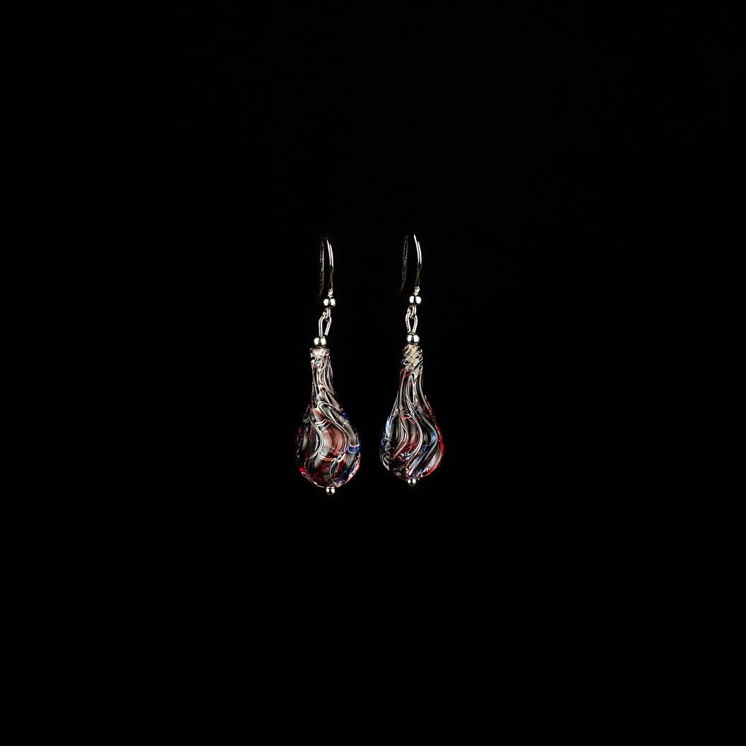 Earrings Crystal Blue-Red 3