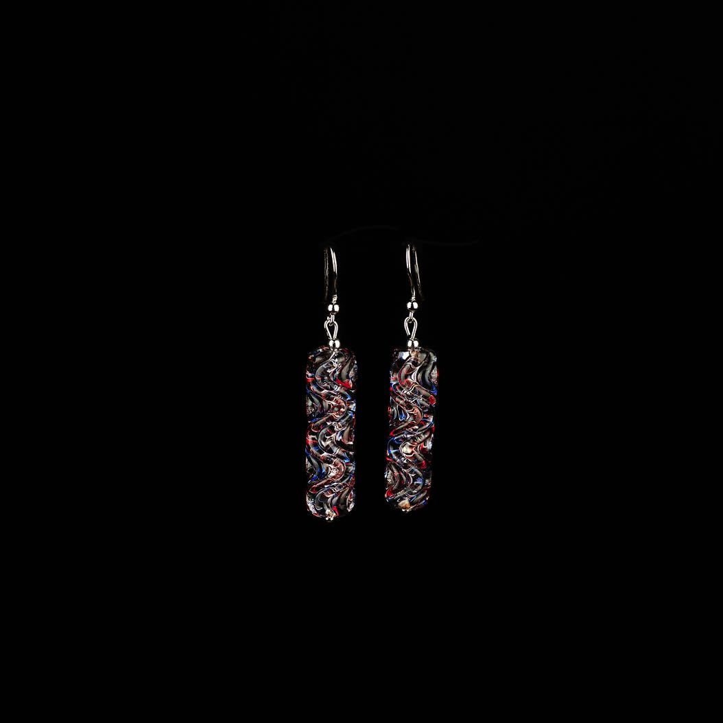 Earrings Crystal Blue-Red 6